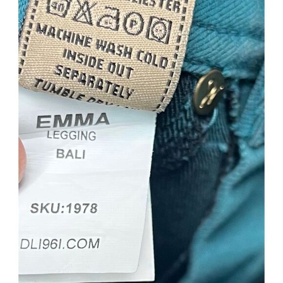 DL1961 Jeans 25 Emma Bali Legging Skinny 4 Way Stretch 360 Transition Teal - Picture 11 of 11